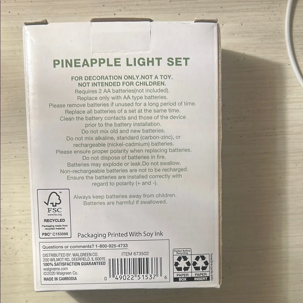 Pineapple Light Set - Warm White